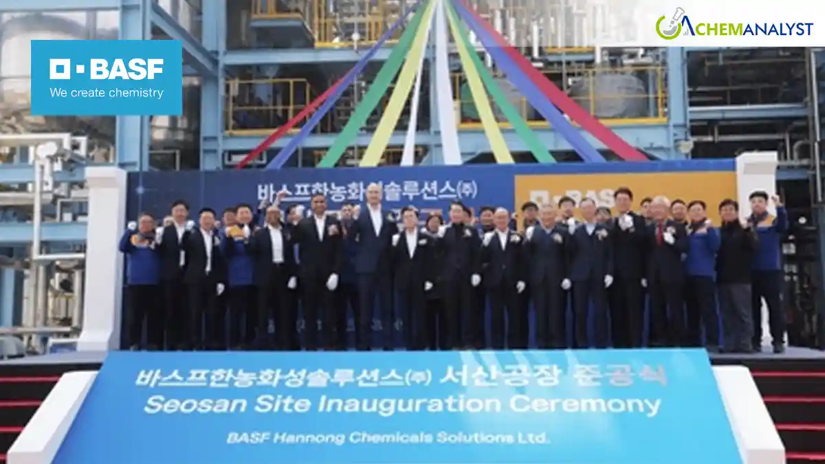 BASF–Hannong Chemicals Joint Venture Launches New Non-Ionic Surfactant Facility in Seosan, Korea