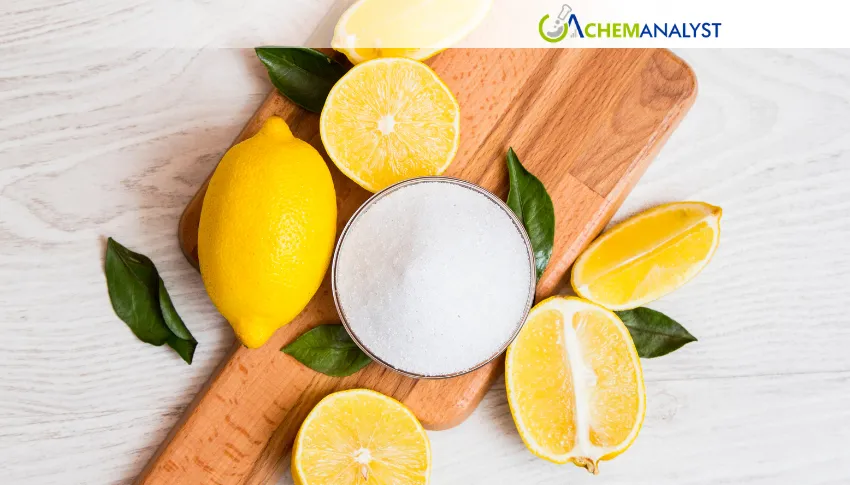 Citric Acid Prices Strengthen 1.00% Across the US Market During Late May 2026