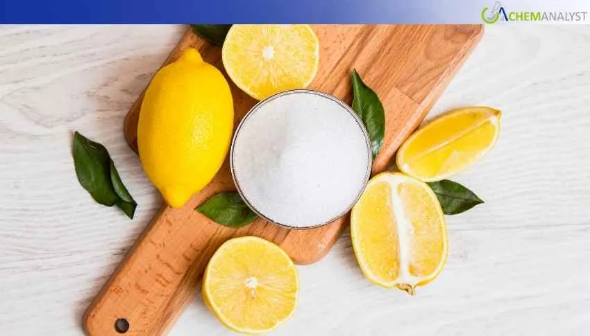 US Citric Acid Prices Jump 9.3% in late March 2026